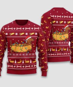 Alternative view of Taco Dachshund Ugly Christmas Sweater