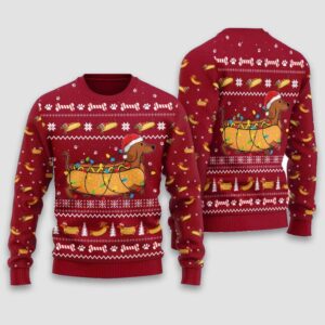 Alternative view of Taco Dachshund Ugly Christmas Sweater