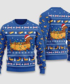 Taco Dachshund Ugly Christmas Sweater