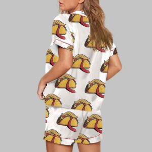 Alternative view of TACO He Always Chickens Out Political Humor Pajama Set