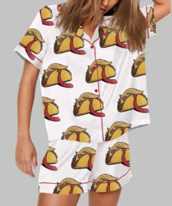 TACO He Always Chickens Out Political Humor Pajama Set