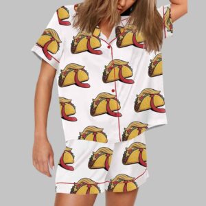 TACO He Always Chickens Out Political Humor Pajama Set