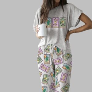 Taco Tarot Casual Pajama Set For Women