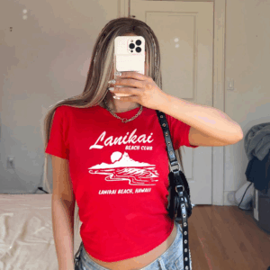 Lanikai Beach Club Crotop, Y2K Shirt, Retro Hawaii Coconut Girl Top, Summer Crop Top