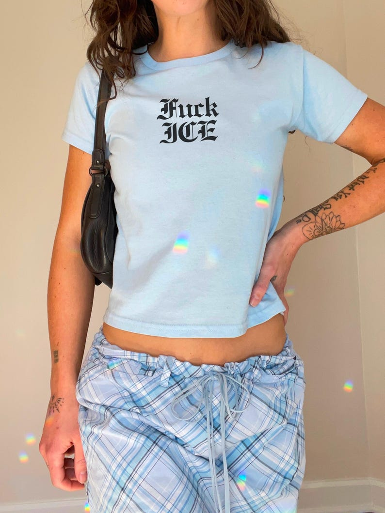 Abolish ICE Croptop, Fuck ICE Crop Top, LA Ice Protest, Resistance for March - Image 3