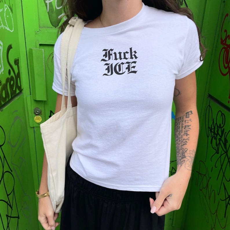 Abolish ICE Croptop, Fuck ICE Crop Top, LA Ice Protest, Resistance for March - Image 4