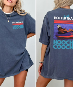Alternative view of Hotter Than A Hoochie Coochie Shirt, Meme Summer Vacation Sweatshirt, Music Lover Hoodie, 90s Country Music, Trendy Summer Tee