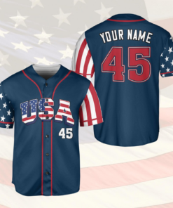 Personalized Patriotic Jersey, 4th Of July Baseball Jersey, American Flag Baseball Jersey