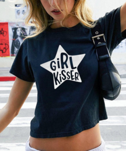 Pride Month Croptop, Funny Girl Kisser, LGBTQ Merch