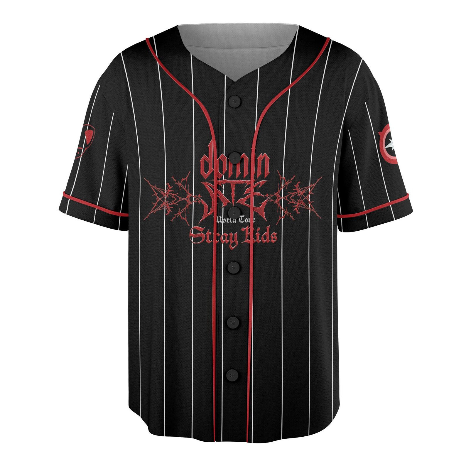 Stray Kids Dominate World Tour 2025 Baseball Jersey - Image 3
