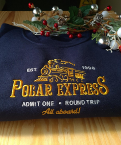 Polar Express Christmas Sweatshirt, Christmas Embroidered Sweatshirt, Polar Express Crewneck, Gift for Christmas