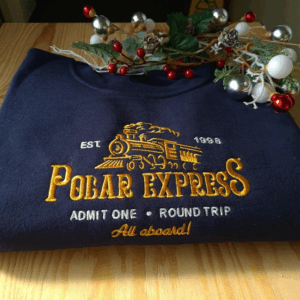 Polar Express Christmas Sweatshirt, Christmas Embroidered Sweatshirt, Polar Express Crewneck, Gift for Christmas