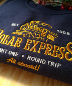 Alternative view of Polar Express Christmas Sweatshirt, Christmas Embroidered Sweatshirt, Polar Express Crewneck, Gift for Christmas
