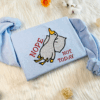 Embroidered Not Today Silly Goose Sweatshirt, Funny Embroidered Hoodie, Silly Goose Sweatshirt