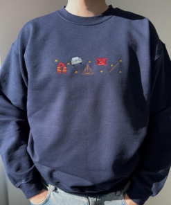 Alternative view of Embroidered Sweatshirt Wizard, Magic sweatshirt, School of Witchcraft and Wizardry Sweater