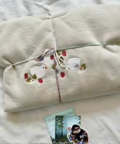 Alternative view of Strawberry Duck Embroidered Crewneck