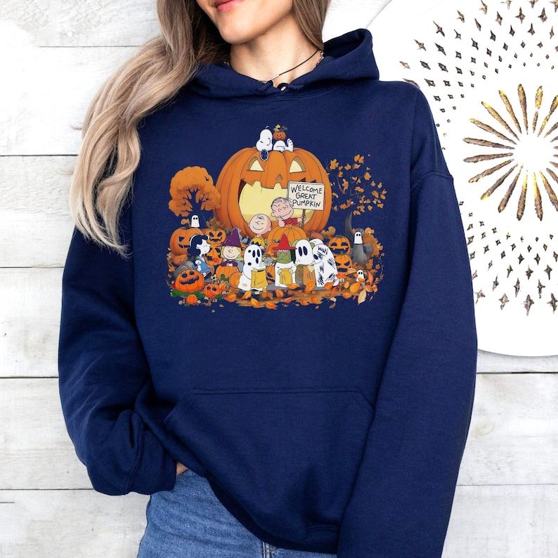 Peanuts Halloween Shirt, Snoopy Great Pumpkin Crewneck, Charlie Brown Tee, Halloween Comfort Colors TShirt, Y2K Halloween - Image 4