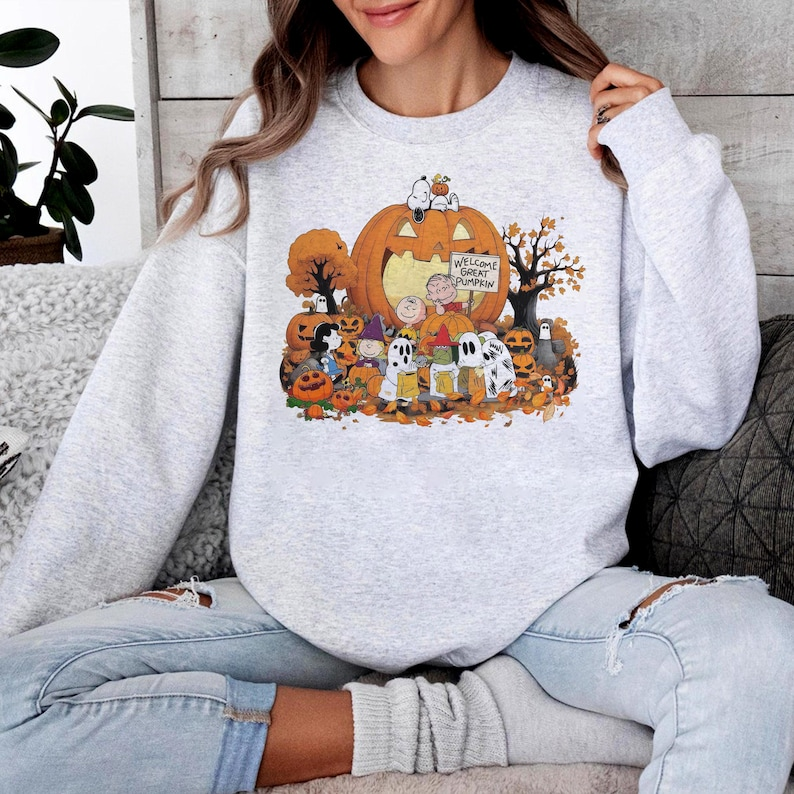 Peanuts Halloween Shirt, Snoopy Great Pumpkin Crewneck, Charlie Brown Tee, Halloween Comfort Colors TShirt, Y2K Halloween - Image 2