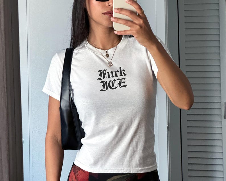 Abolish ICE Croptop, Fuck ICE Crop Top, LA Ice Protest, Resistance for March - Image 2