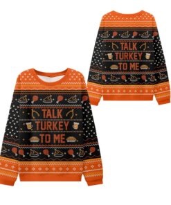Alternative view of Talk Turkey To Me Thanksgiving Ugly Sweater