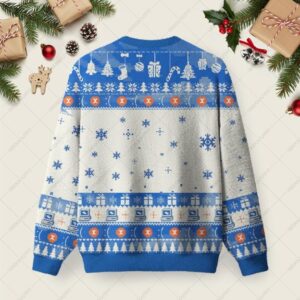 Alternative view of Task Failed Successfully Ugly Christmas Fuzzy Fleece Sweatshirt