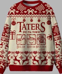 Alternative view of Taters Po-Ta-Toes Boil Ugly Christmas Sweater