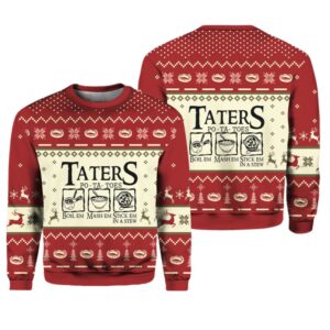 Alternative view of Taters PoTaToes Ugly Christmas Sweater - Grishko.com