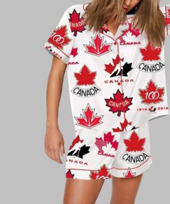 Alternative view of Team Canada Hockey Print Pajama Set