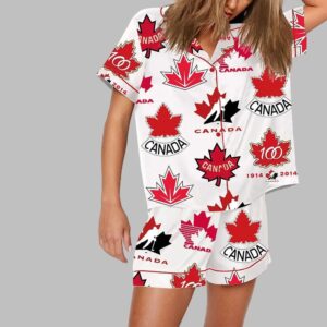 Alternative view of Team Canada Hockey Print Pajama Set