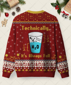 Alternative view of Technically Itâ€™s Always Full Ugly Christmas Fuzzy Fleece Sweatshirt