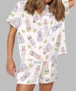 Tequila Bottle Satin Pajama Set