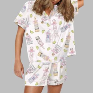 Tequila Bottle Satin Pajama Set