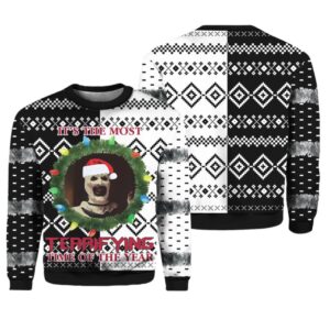 Alternative view of Terrifier It's The Most Terrifying Time Of The Year Ugly Christmas Sweater - Grishko.com