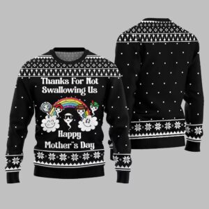 Alternative view of Thanks For Not Swallowing Us Happy Mother Day Ugly Sweater Christmas 2025 - Grishko.com