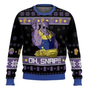 Thanos Oh Snap Ugly Christmas Sweater