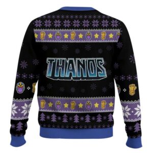 Alternative view of Thanos Oh Snap Ugly Christmas Sweater