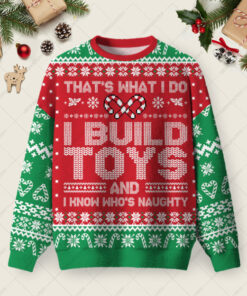 That's What I Do Ugly Christmas Fuzzy Fleece Sweatshirt