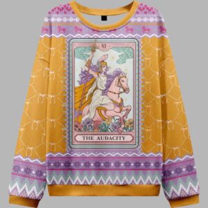 Alternative view of The Audacity Tarot Card Ugly Christmas Sweater - gullprint.com