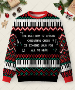The Best Way To Spread Christmas Cheer Ugly Christmas Fuzzy Fleece Sweatshirt