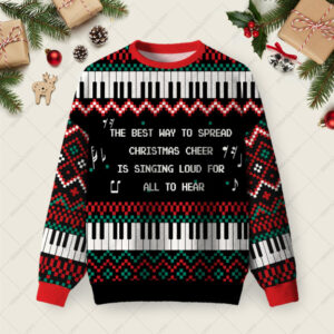 The Best Way To Spread Christmas Cheer Ugly Christmas Fuzzy Fleece Sweatshirt