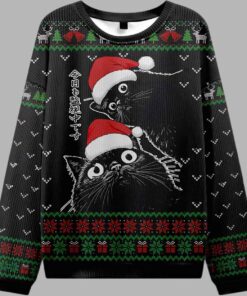 The Cat Is Watching Today Ugly Christmas Sweater