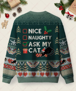 Alternative view of The Cat's Christmas List Ugly Christmas Fuzzy Fleece Sweatshirt