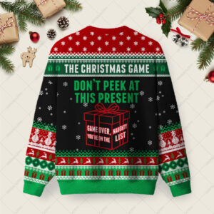 Alternative view of The Christmas Game Ugly Christmas Fuzzy Fleece Sweatshirt