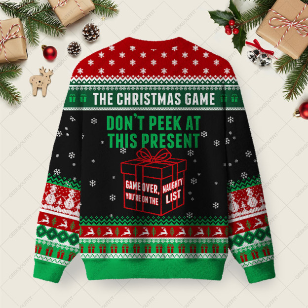 Alternative view of The Christmas Game Ugly Christmas Fuzzy Fleece Sweatshirt