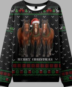 The Christmas Horse Is Looking At You Ugly Christmas Sweater