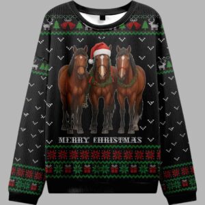 The Christmas Horse Is Looking At You Ugly Christmas Sweater - gullprint.com