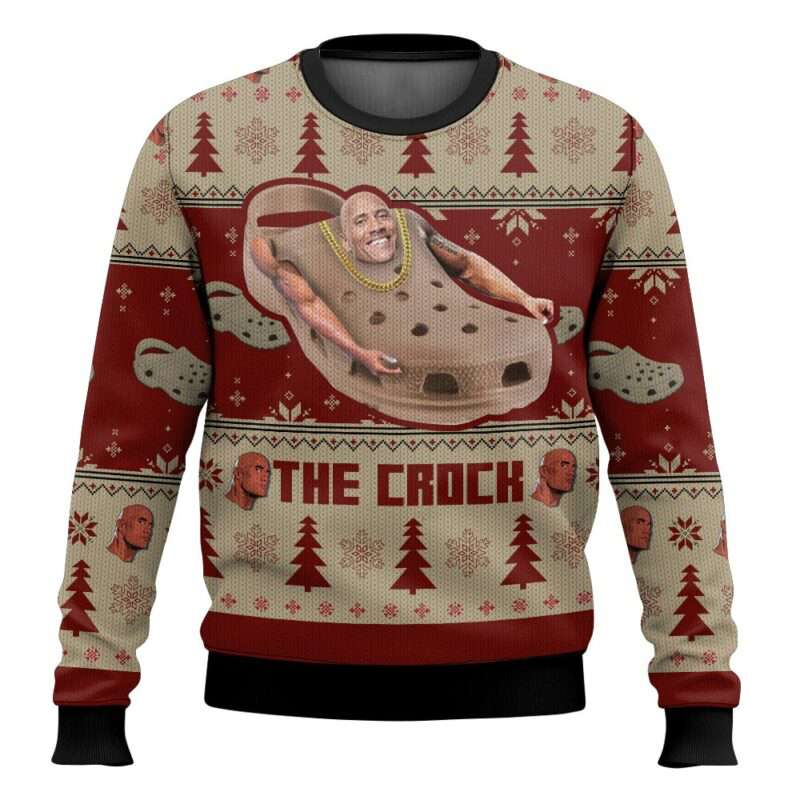 The Crock The Rock Meme Ugly Christmas Sweater