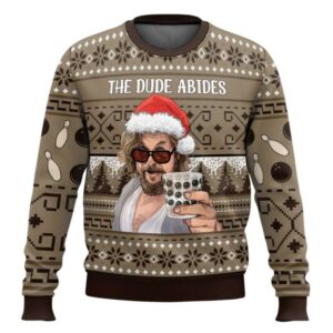 The Dude Abides The Big Lebowski Ugly Christmas Sweater