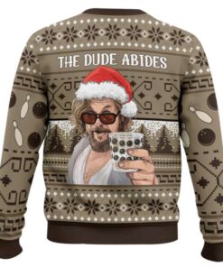 Alternative view of The Dude Abides The Big Lebowski Ugly Christmas Sweater