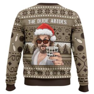 Alternative view of The Dude Abides The Big Lebowski Ugly Christmas Sweater